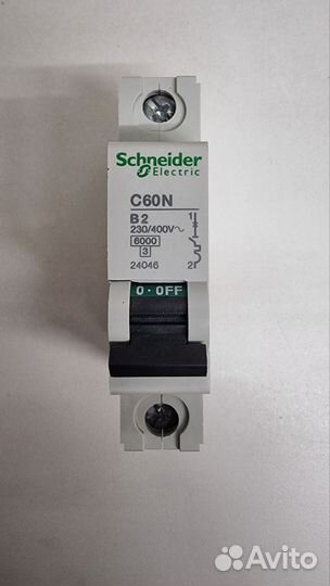 Schneider Electric C60N 1P В2. 2А. Франция