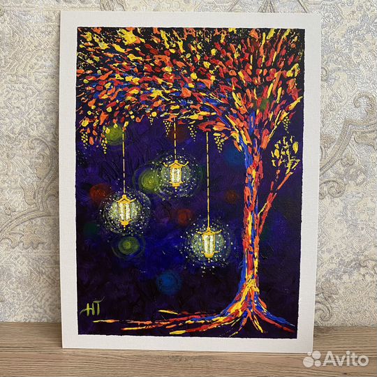 Картина акрилом на холсте 