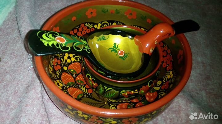 Деревянная посуда, хохлома