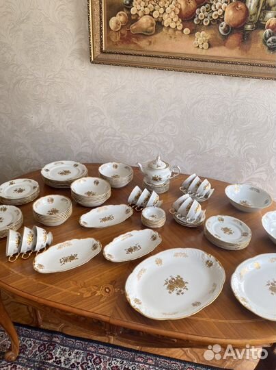 Сервиз столовый «Золотая роза» на 12персон Чехия