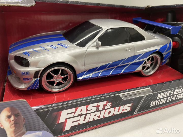 Nissan skyline Р/у Jada 1/24 Fast and furious