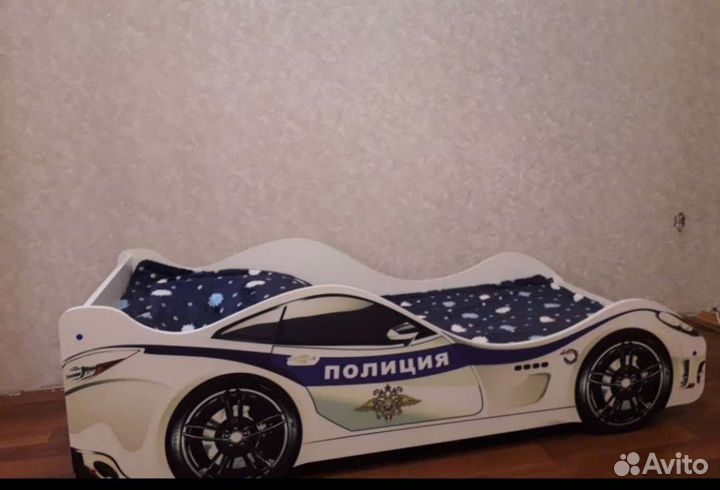 Детская кровать машина бу с матрасом