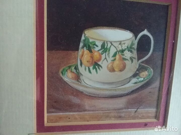 Винтажная рамка вишневого дерева Англия, постеры