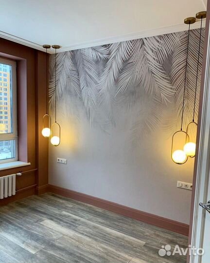 Поклейка обоев. Шпаклевка стен. Ламинат