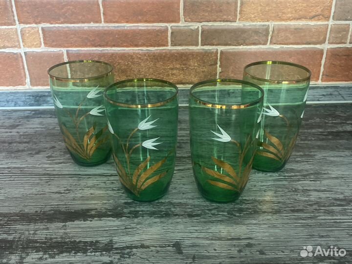 Хрустальные стаканы богемия
