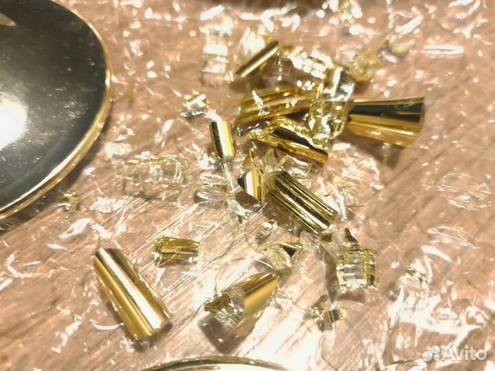 Золотые фужеры Luminarc, разбитые, 2 штуки, набор