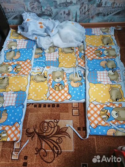 Бортики и балдахин в кроватку