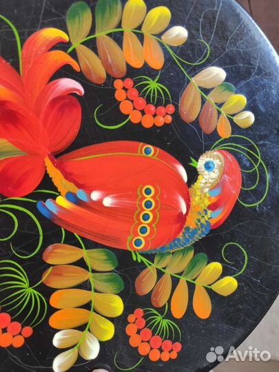 Поднос тарелка декоративная Хохлома