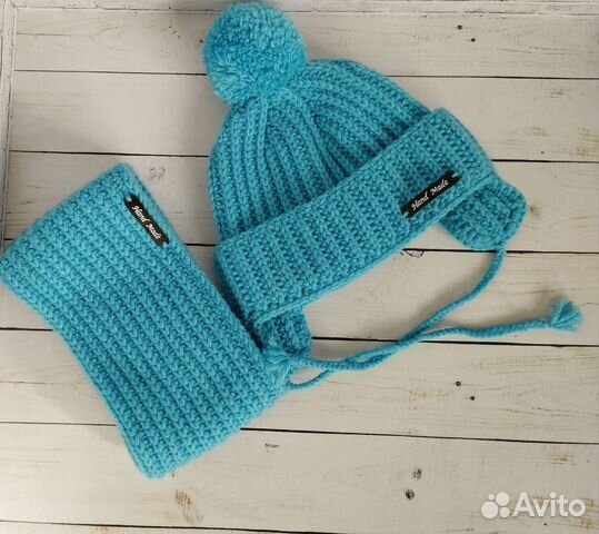 Детская шапка и снуд в два оборота