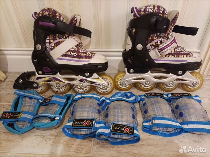 Роликовые коньки детские раздвижные