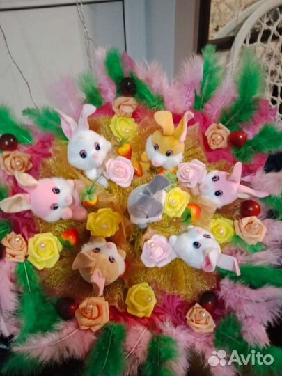 Букеты из мягких игрушек