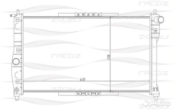 Радиатор системы охлаждения daewoo Lanos 97