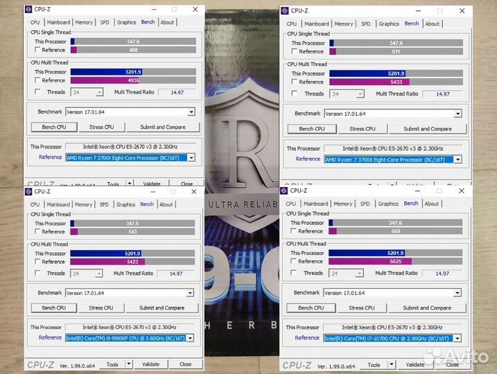 Комплект X99 intel 2670v3 12 ядер 3.1Ггц 16Гб DDR4