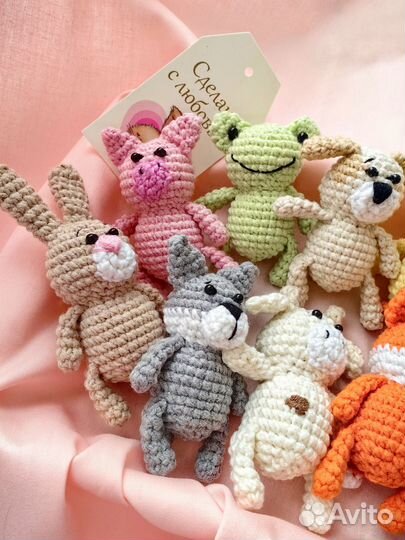 Вязаные игрушки животные зоопарк