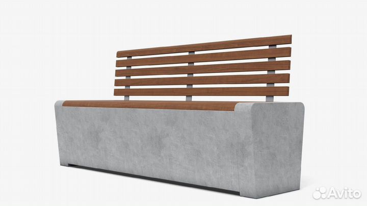 Лавочка садовая из бетона