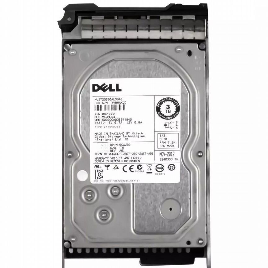 [CWJ92] Жесткий Диск Dell 3tb 7200 Sas 3,5" Hdd Cwj92
