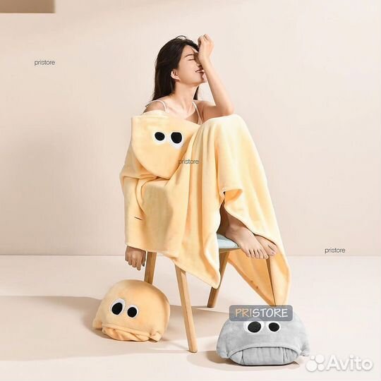 Плед - подушка Xiaomi EMO Big Eyes