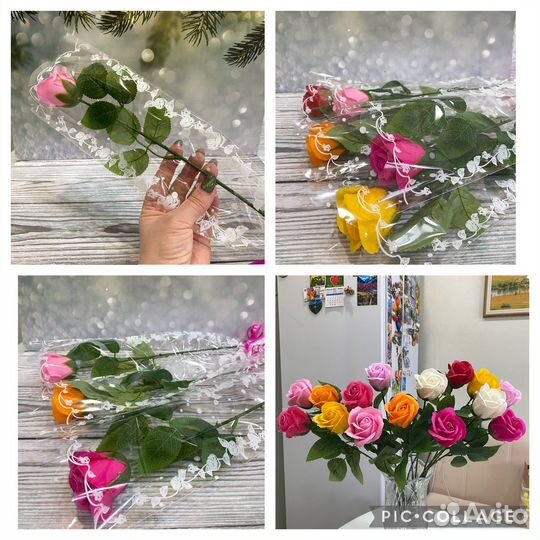 Розы из мыла