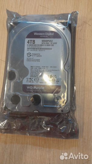 Жесткий диск WD Purple sata-III 4Tb wd40purz