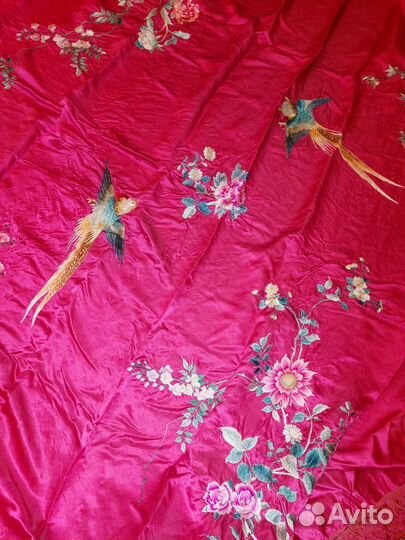 Покрывало СССР китай с птичками