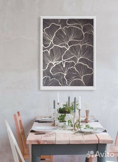 Картина Листья Гинго Интерьерная картина