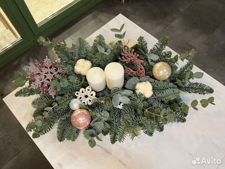 Новогодняя композиция на стол