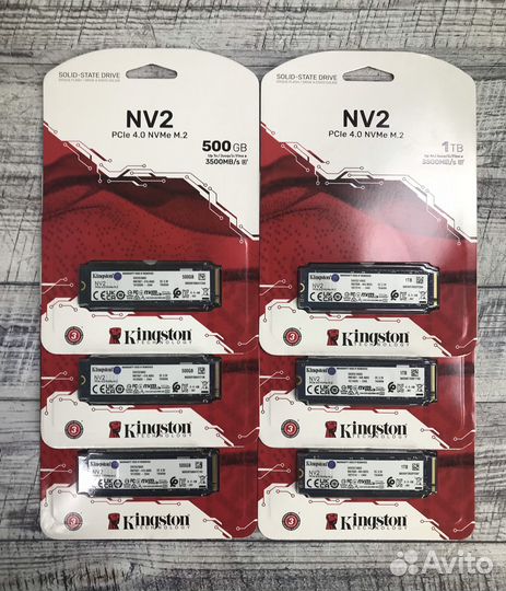 SSD M.2 NVMe 500Gb, 1Tb Kingston