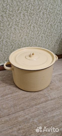 Кастрюля эмалированная СССР 6 литров