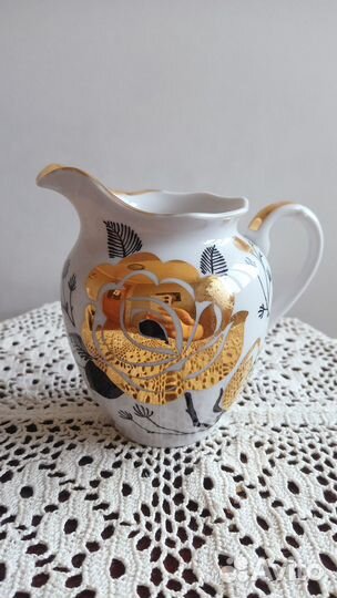 Молочник Золотая Роза Вербилки сервиз СССР винтаж