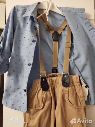 Костюм для мальчика брюки и рубашка 104 рост