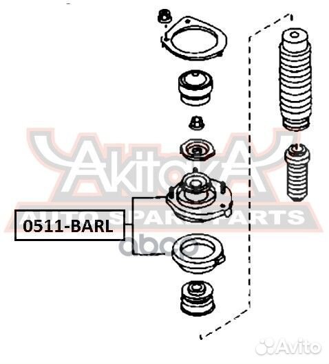 Опора амортизатора 0511barl asva