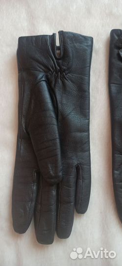 Кожаные перчатки размер S