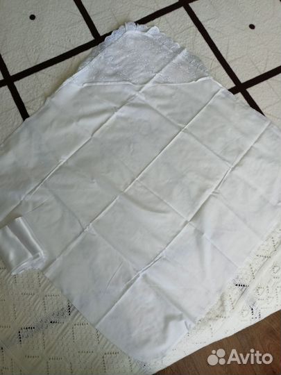 Плед на выписку летний с уголком