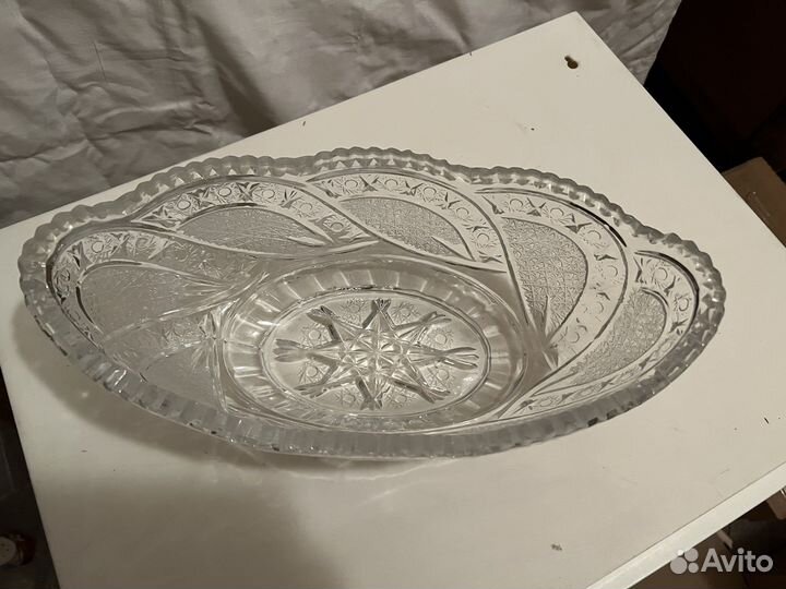 Ваза для фруктов, стопки хрусталь