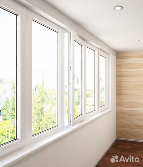 Балкон пластиковый с отделкой