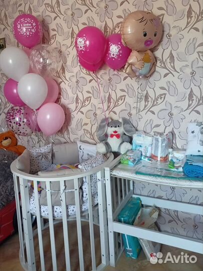 Кровать-трансформер детская круглая (овальная)