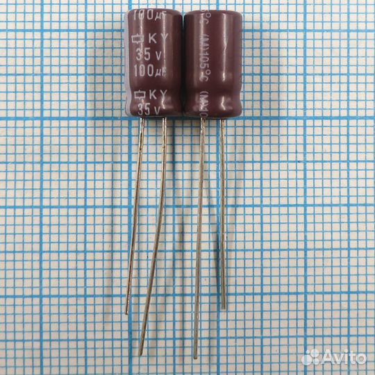 100uF 35v 35v100uF 6x11 KY - Электролитический кон