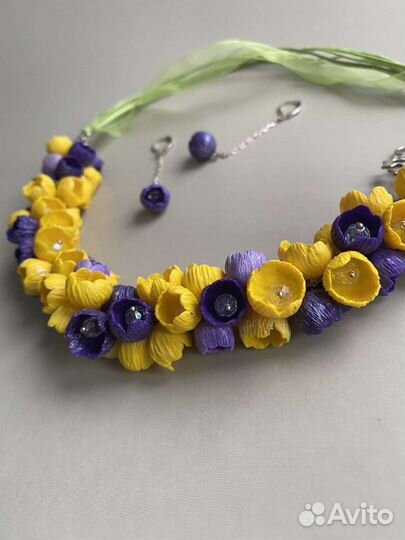 Бижутерия серьги и колье