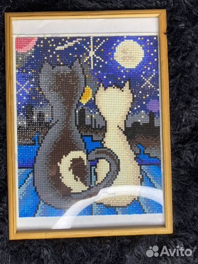 Картина из алмазной выкладки в раме