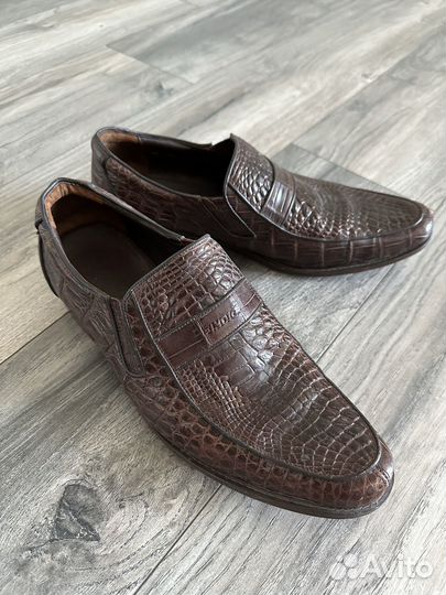 Туфли мужские 45 46 размер из крокодиловой кожи