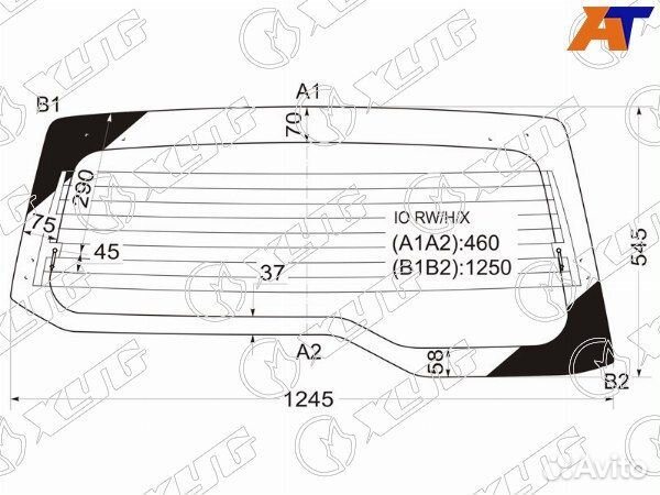 Стекло заднее mitsubishi pajero pinin