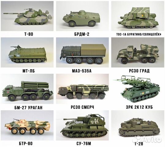 Танки и боевые машины 1:72 - (новые в блистере)