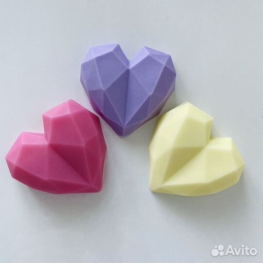 Мыло ручной работы, сердце, 14 февраля, 8 марта