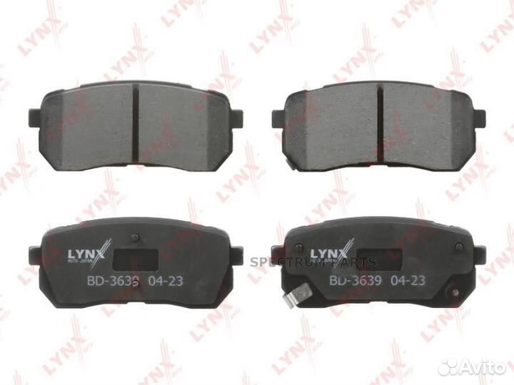 Lynxauto BD3639 Колодки тормозные дисковые зад пра