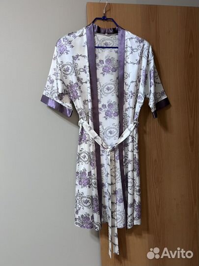 Халат женский шелковый