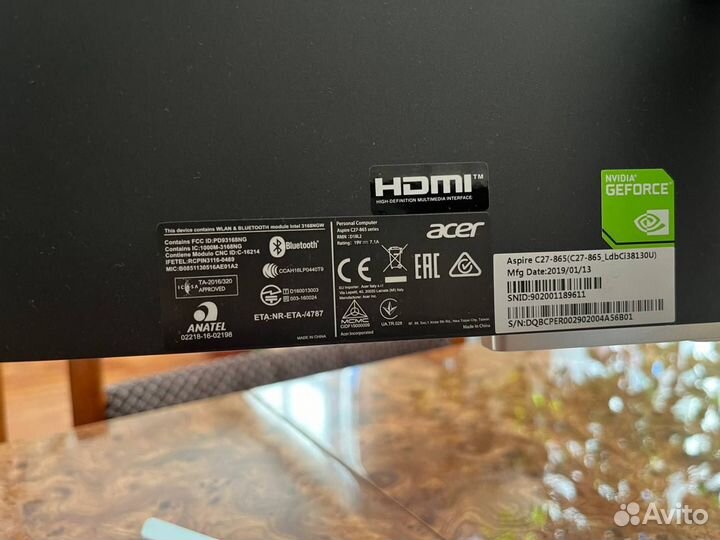 Моноблок acer C27
