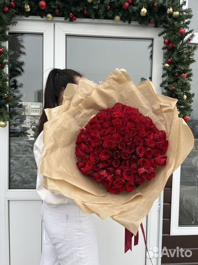 Вау-букет из 101 розы