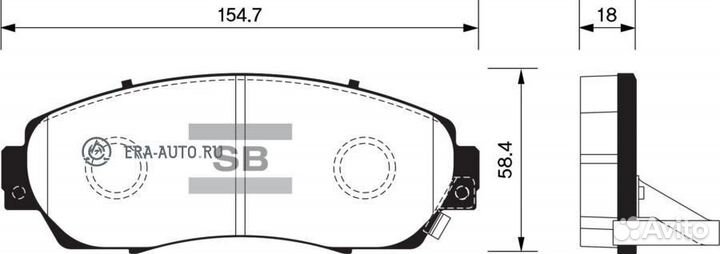 Sangsin brake SP2115 Колодки тормозные передние