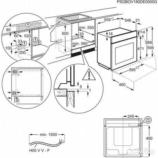 Встраиваемый духовой шкаф Electrolux koeap 31 WT Н