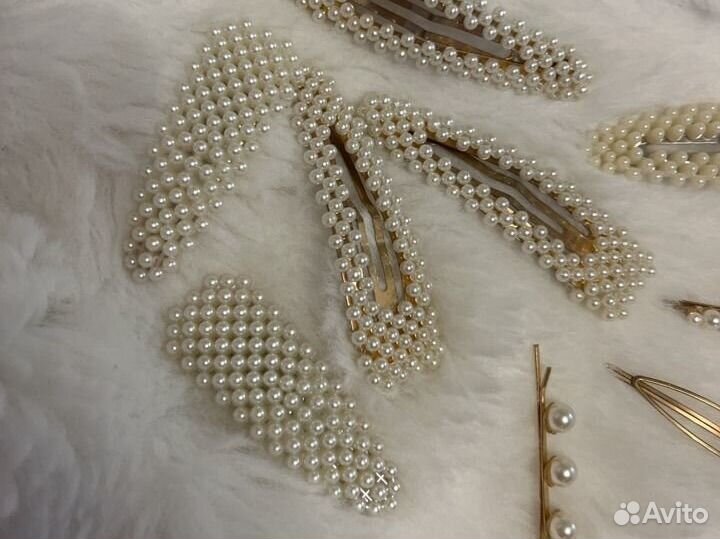 Жемчужные заколки комплект